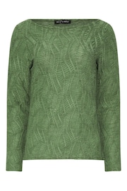 Long Tall Sally Green Textured Slash Neck Top - Image 5 of 5