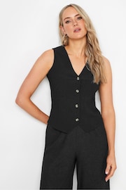 Long Tall Sally Black Textured Waistcoat - Image 1 of 5