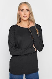 Long Tall Sally Grey 100% Cotton Long Sleeve Scoop Neck T-Shirts 3 Pack - Image 2 of 7