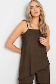 Long Tall Sally Brown Strappy Asymmetric Top - Image 4 of 5