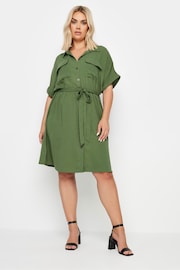 Yours Curve Green Utility Airflow Dress - Image 1 of 2