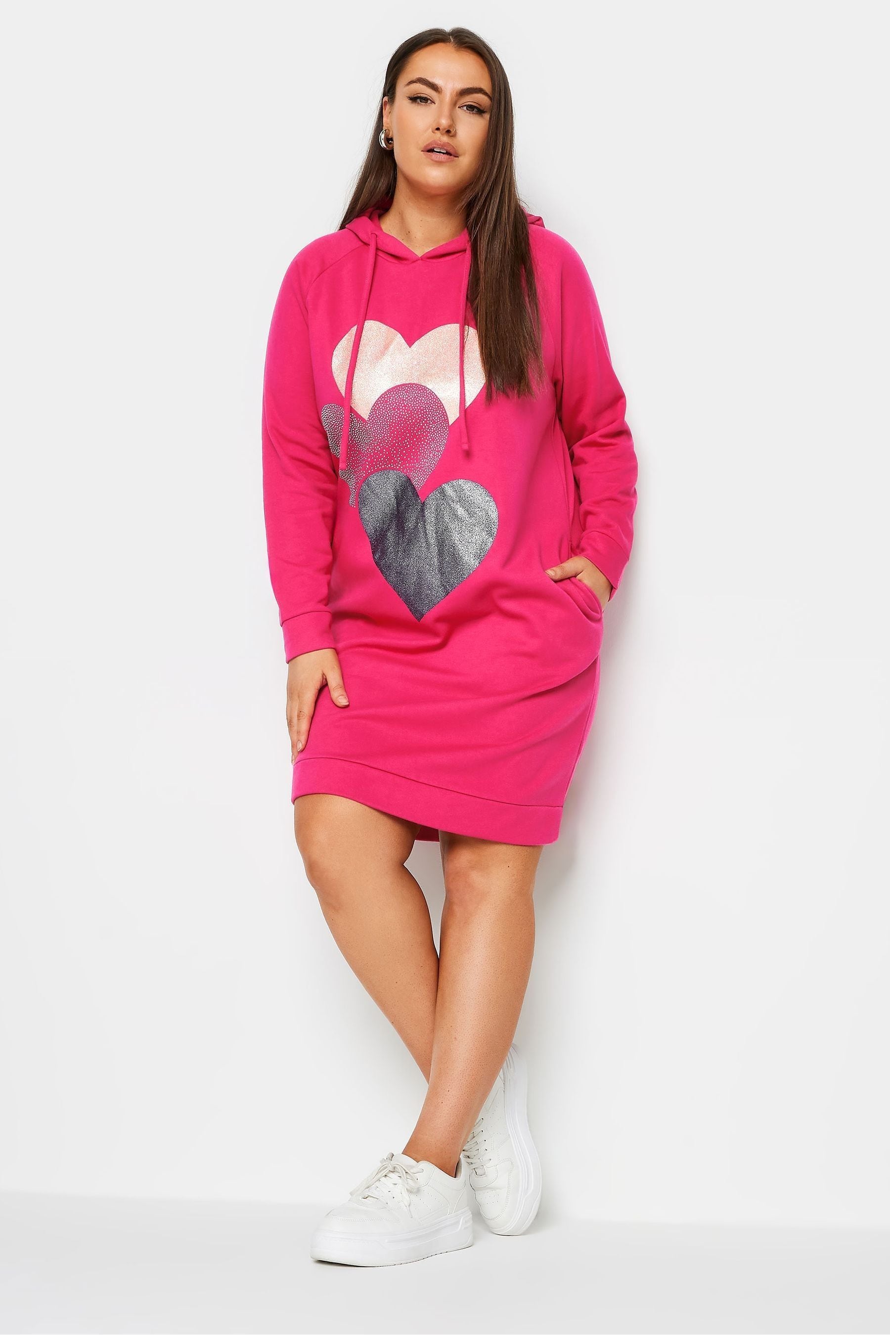 Buy Yours Curve Pink Hoodie Dress from Next Pakistan