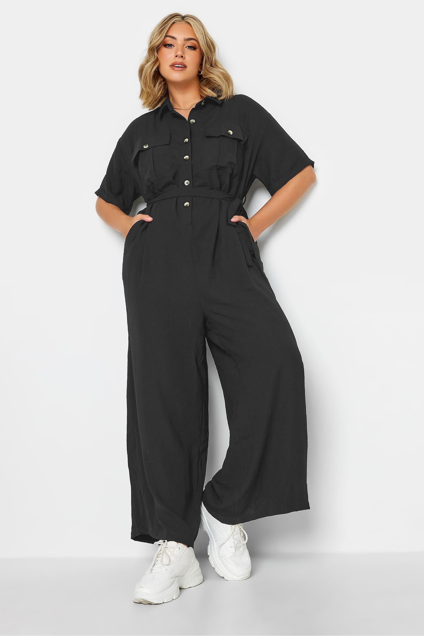 Black curve jumpsuit hotsell
