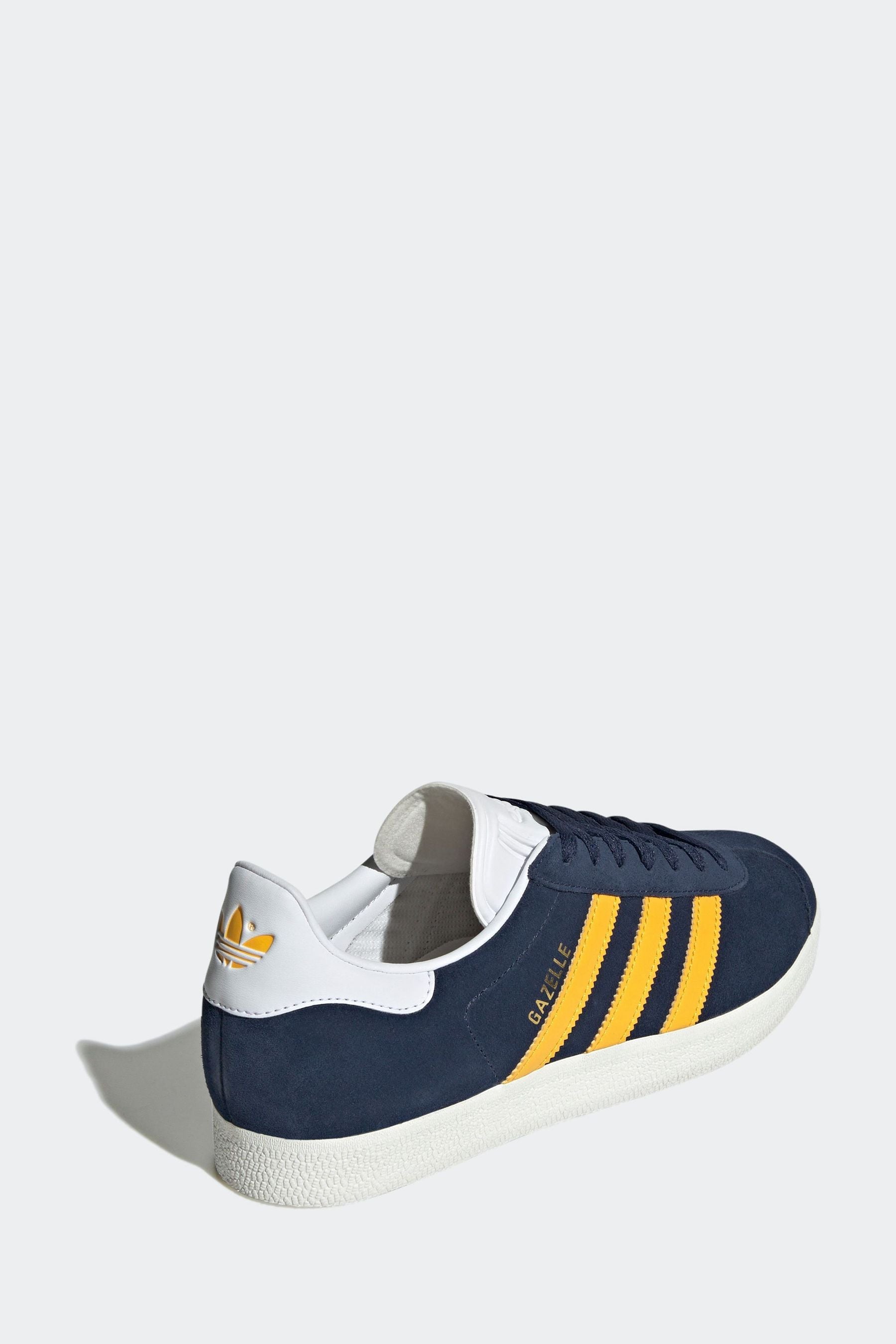 adidas Originals Navy Yellow Gazelle Trainers