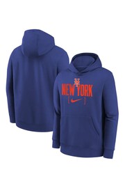 Fanatics Youth Blue MLB New York Mets Club Fleece Club Stack Hoodie - Image 1 of 3