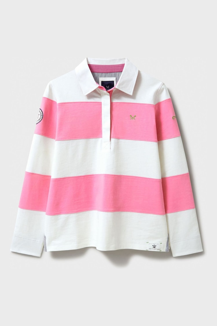 Crew Clothing Striped Long Sleeve Rugby 100% Cotton Shirt - Image 5 of 5