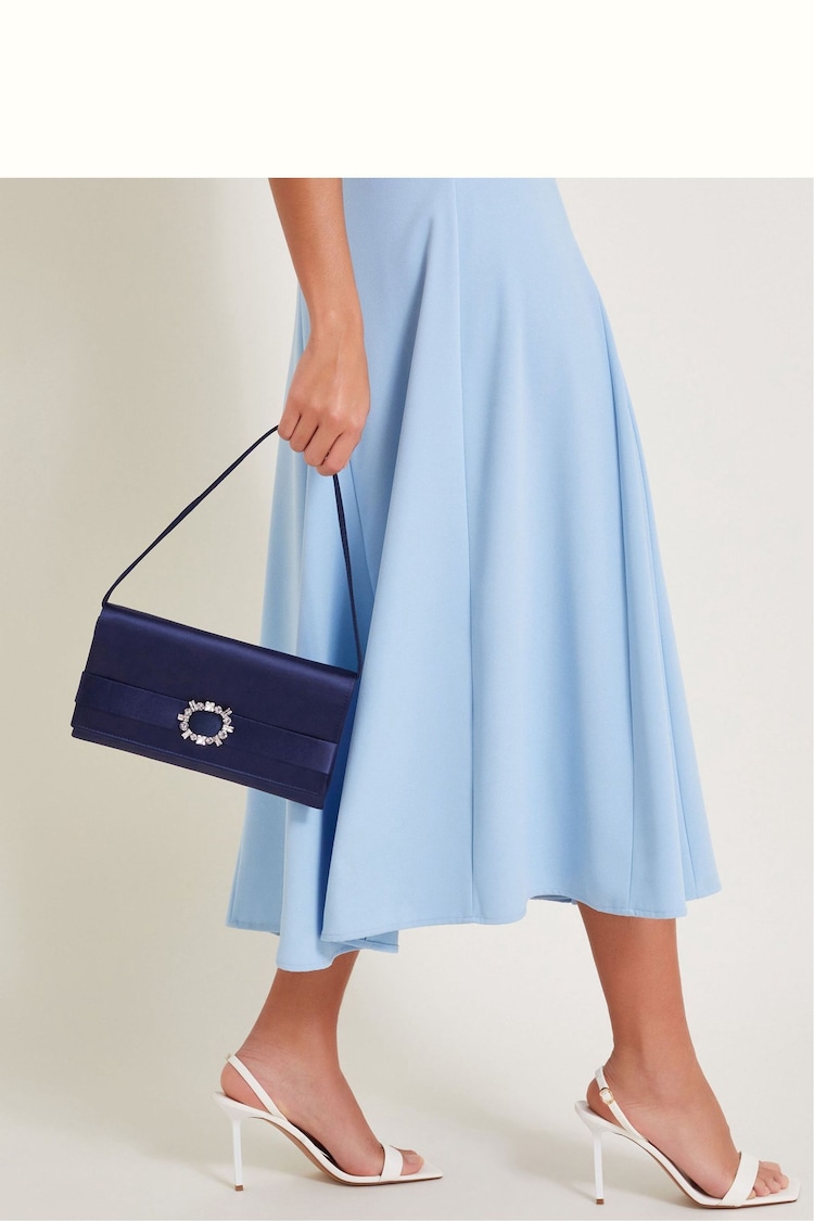 Monsoon Blue Selma Satin Clutch - Image 4 of 4