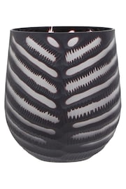 Fifty Five South Black Hessa Chevron Cut Glass Vase - Image 2 of 6