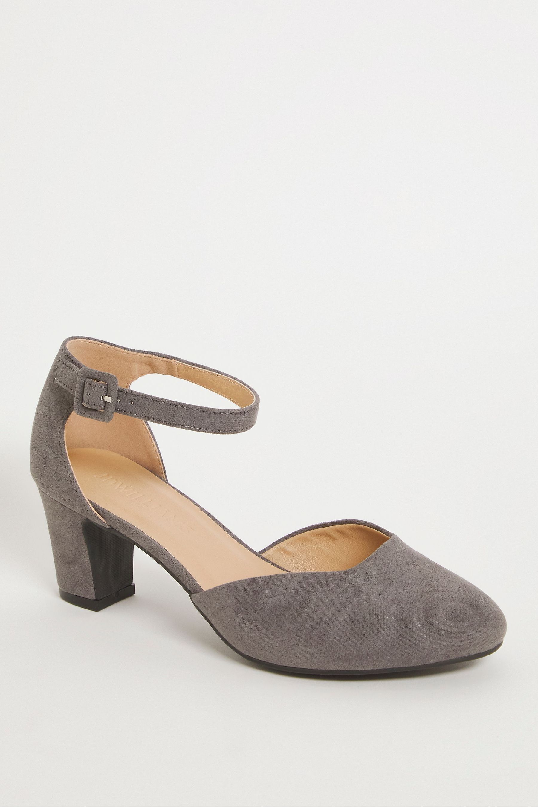Buy JD Williams Grey Heeled Shoes With Ankle Strap In Extra Wide Fit from the Next UK online shop