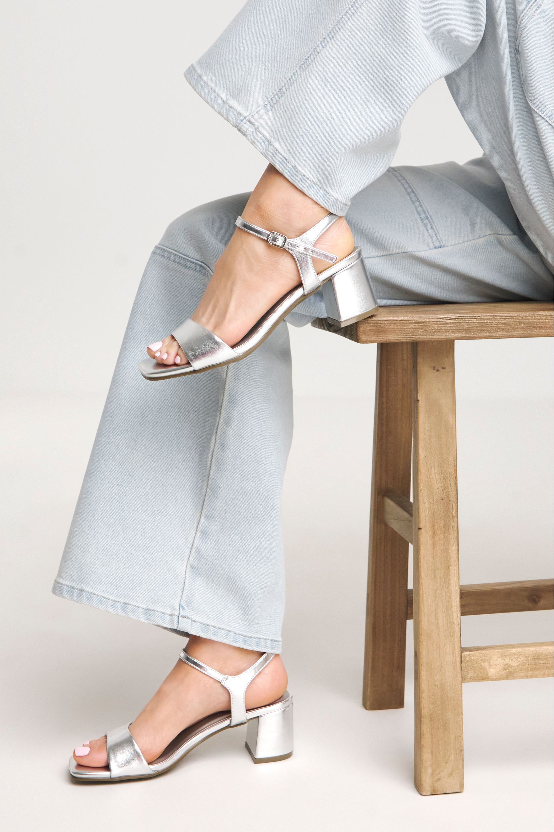 Grey barely there sandals hot sale