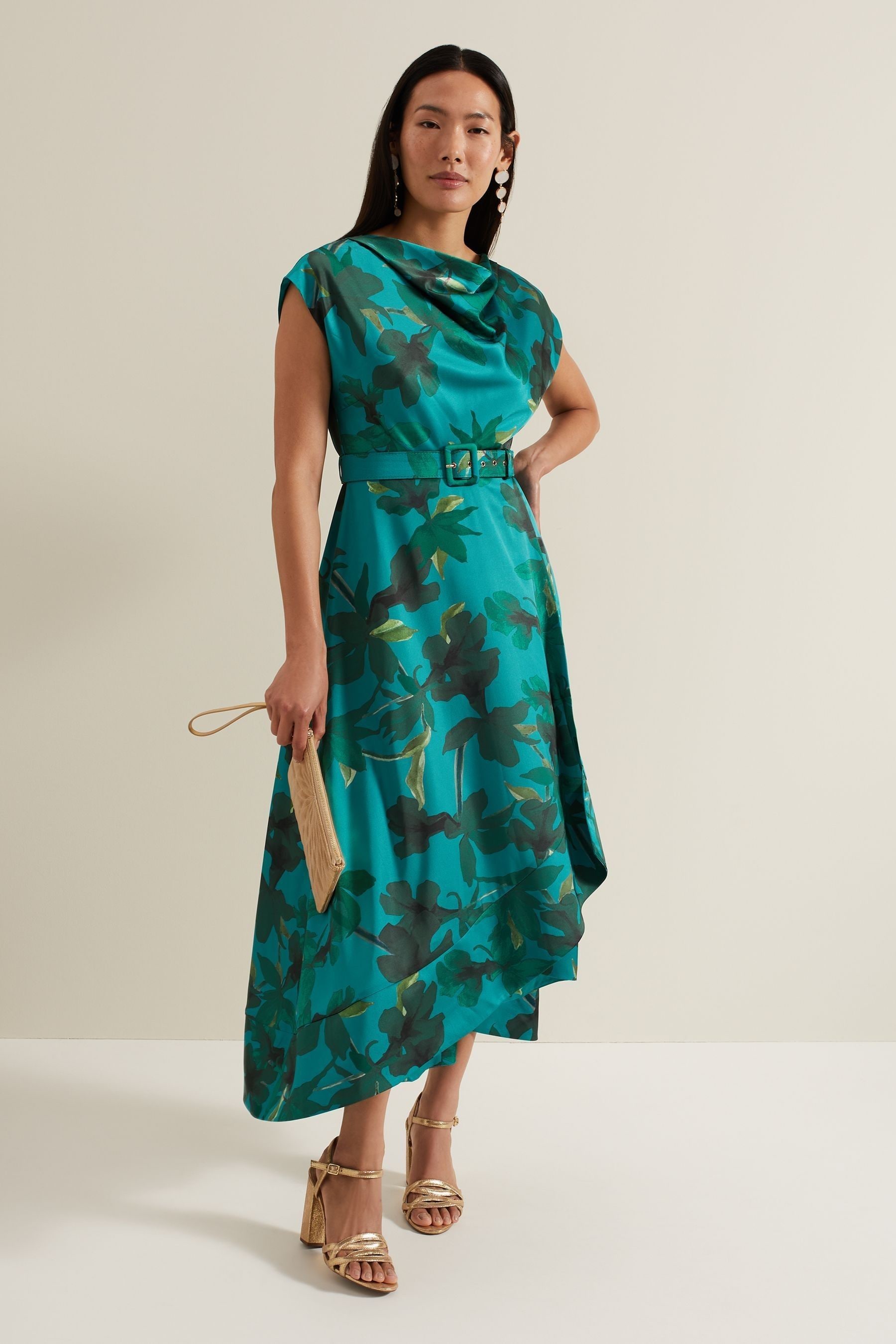 Buy Phase Eight Green Sabrianna Print Midi Dress from the Next UK online shop