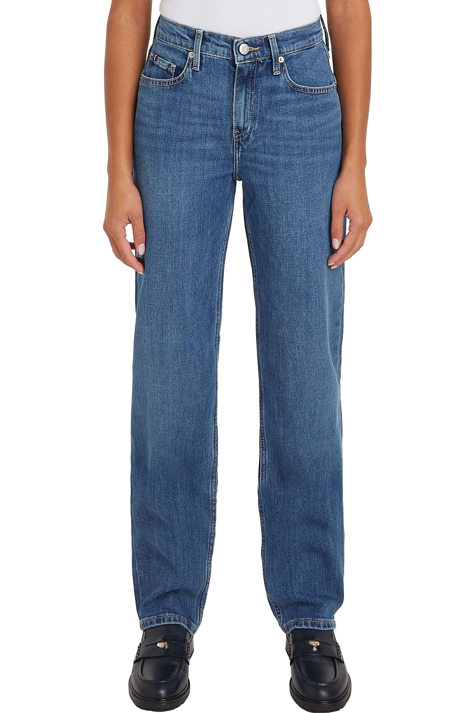 Tommy straight jeans sales