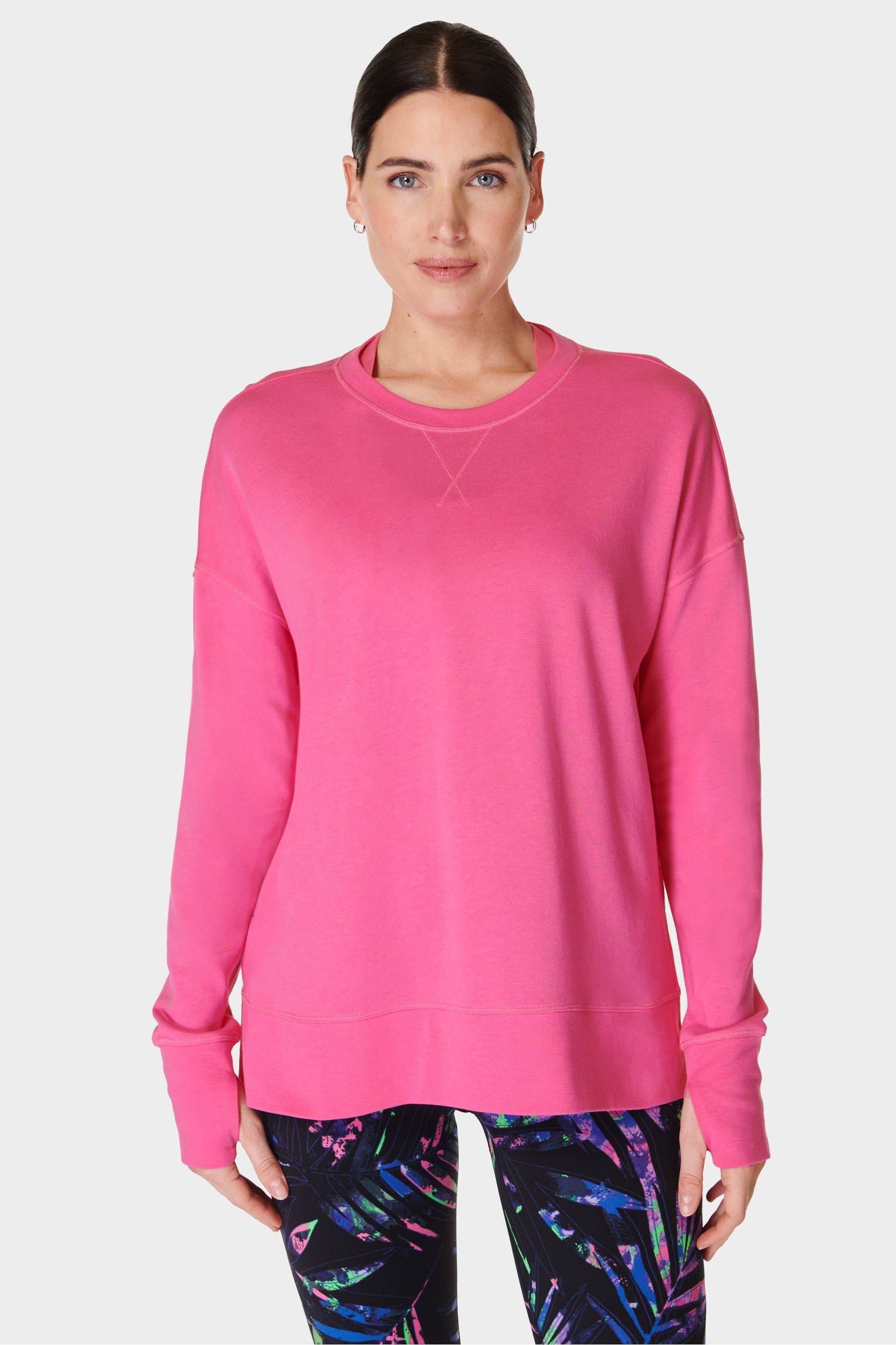 Buy Sweaty Betty Pink After Class Longline Sweatshirt from the Next UK online shop