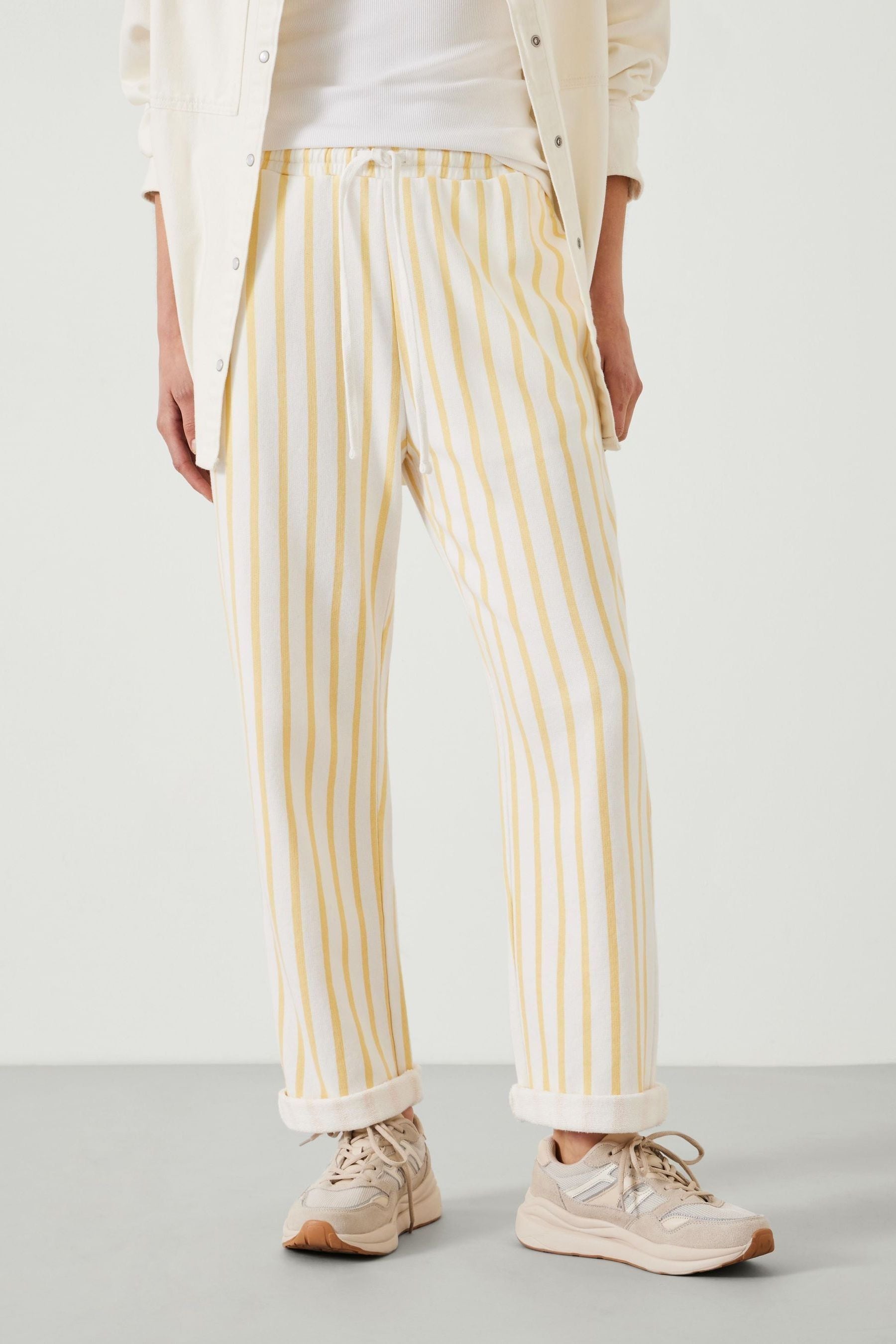 Buy Hush Yellow Martha Stripe 100 Cotton Joggers from the Next UK online shop