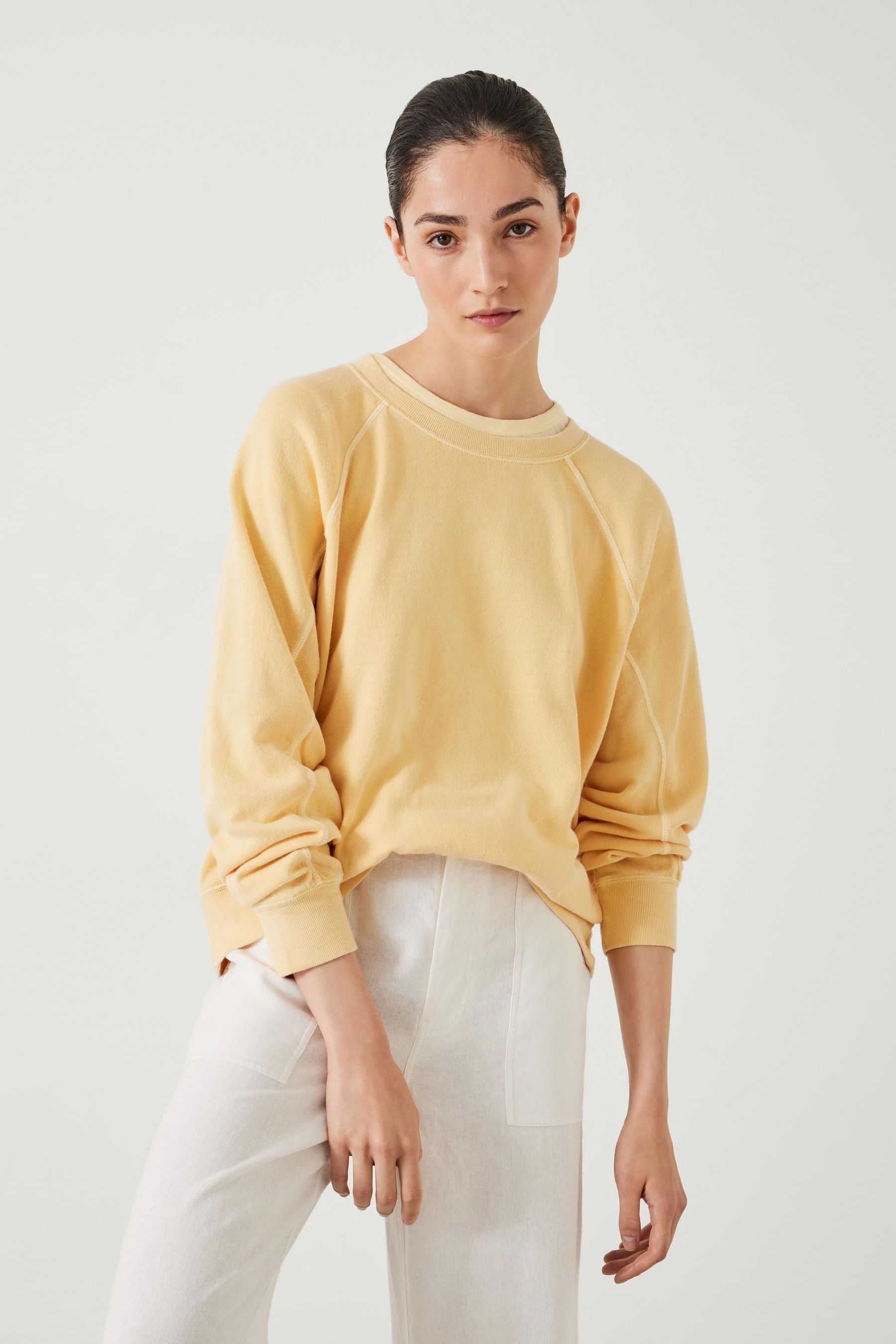 Buy Hush Yellow Kara Lightweight 100 Cotton Sweatshirt from Next Luxembourg