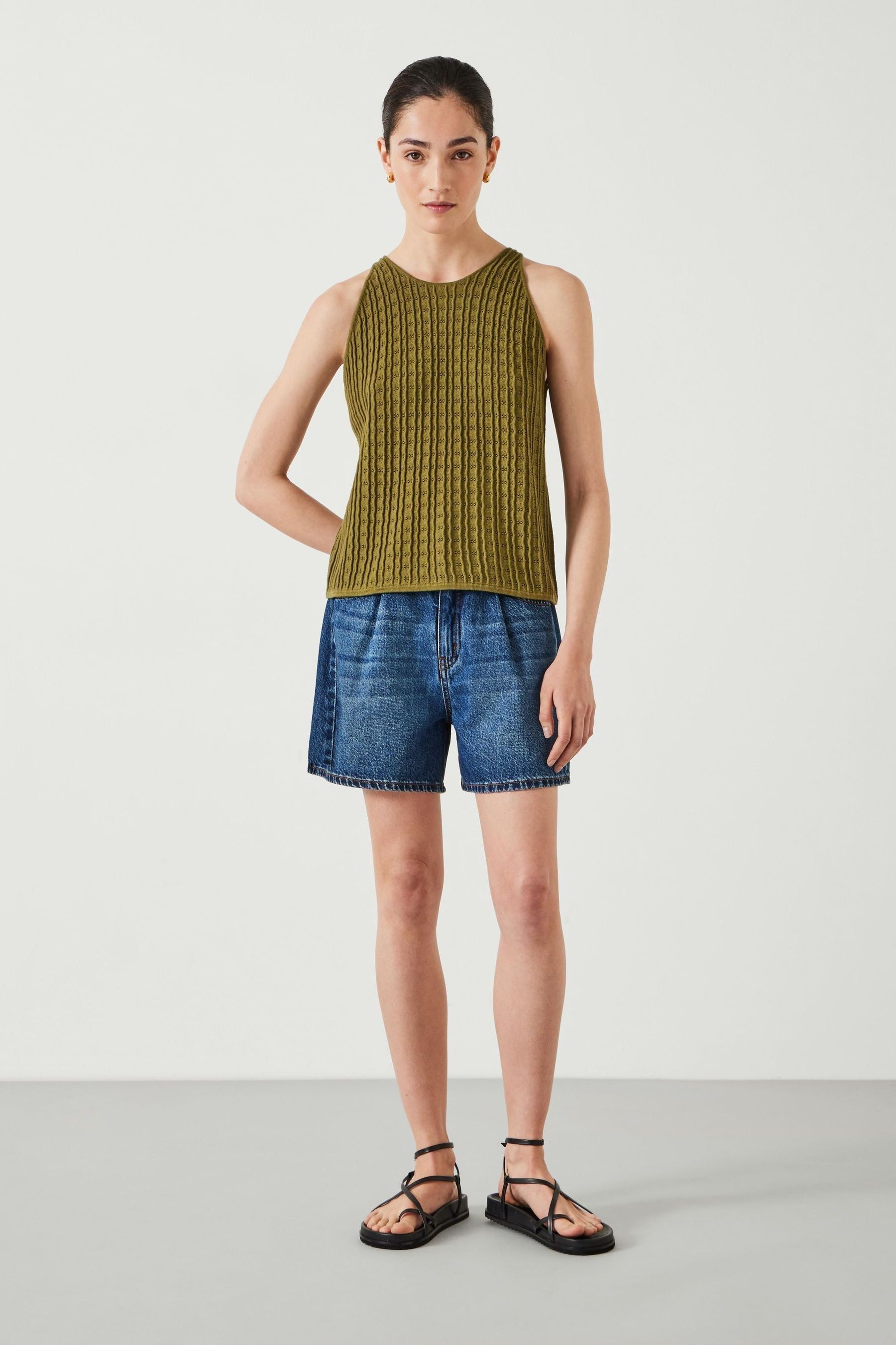 Buy Hush 100 Cotton Cadi Wave Stitched Knitted Vest Top Next Ukraine