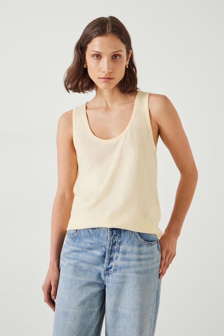 Hush Yellow Cotton Slub Tank Top - Image 2 of 5