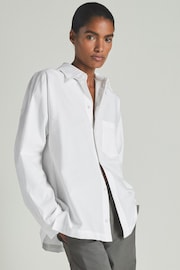 LES 100 CIEL Reiss | Les 100 Ciels Cotton-Blend Poplin Shirt - 圖片 3，共 7