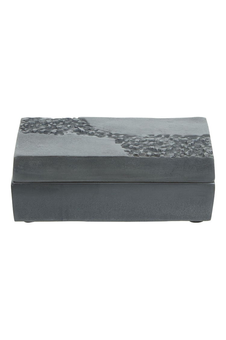 Fifty Five South Grey Dante Textured Trinket Box - Image 1 of 5