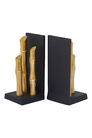 Fifty Five South Set of 2 Gold Hiba Bamboo Effect Bookends - Image 5 of 6