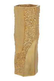 Fifty Five South Gold Dante Textured Vase - Image 1 of 5