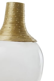 Fifty Five South Gold Glynn Glass Bottle Vase - Image 3 of 5