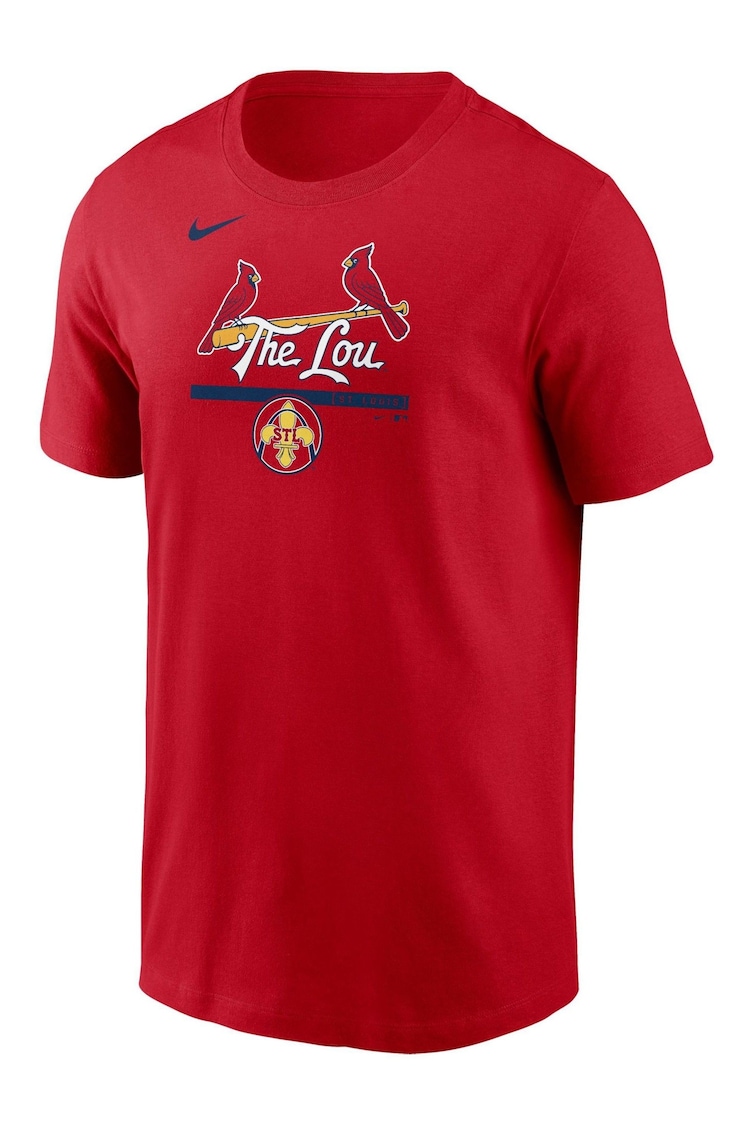 Fanatics Red MLB St. Louis Cardinals 2 Hit Speed City Connect 100% Cotton T-Shirt - Image 2 of 3