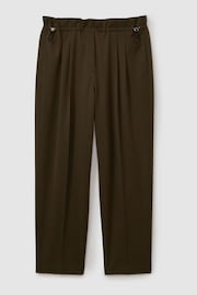 Reiss Khaki Essie Drawstring Waist Tapered Trousers - Image 2 of 5