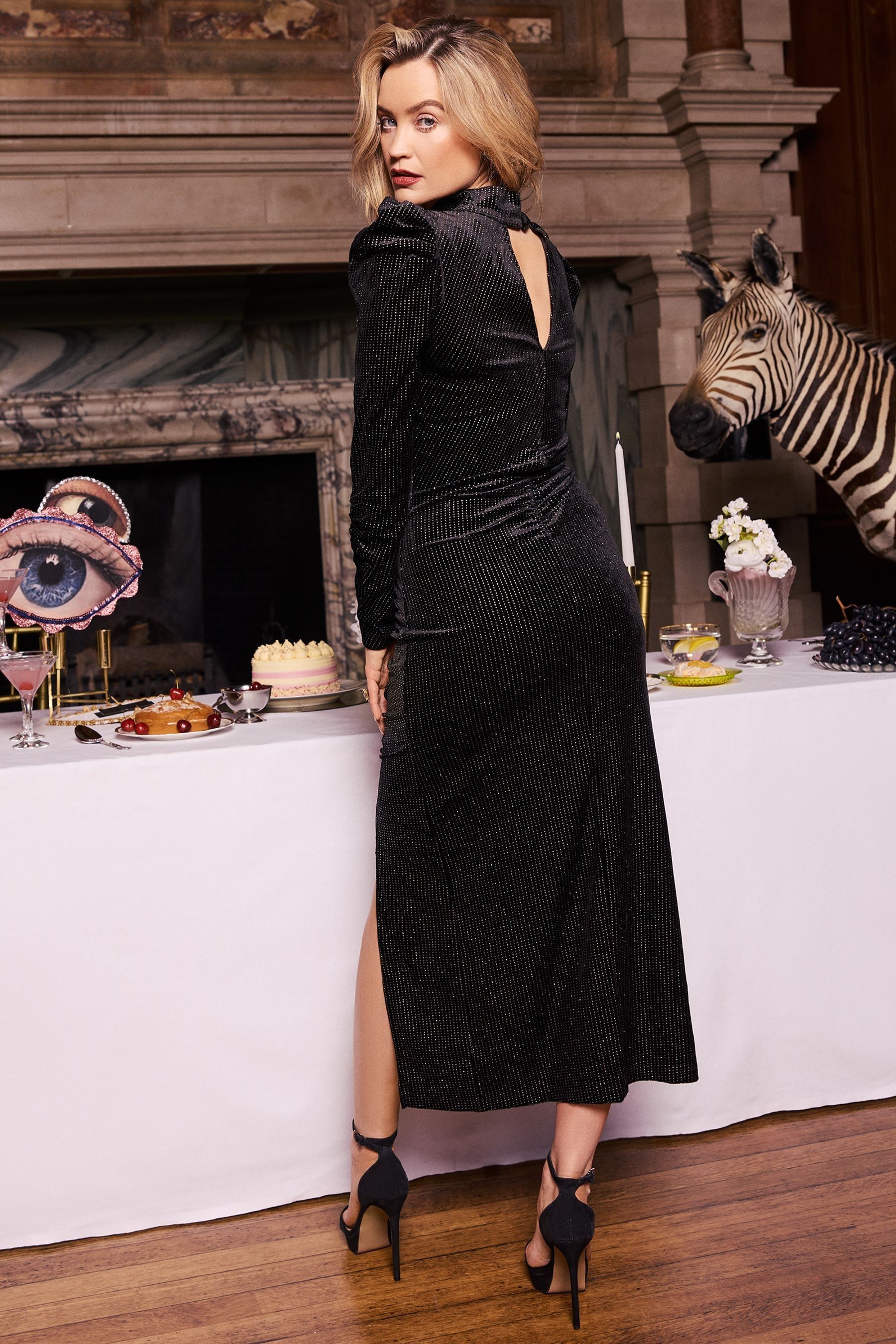 Velvet glitter dress online