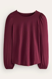 Boden Purple Supersoft Long Sleeve Top - Image 4 of 4