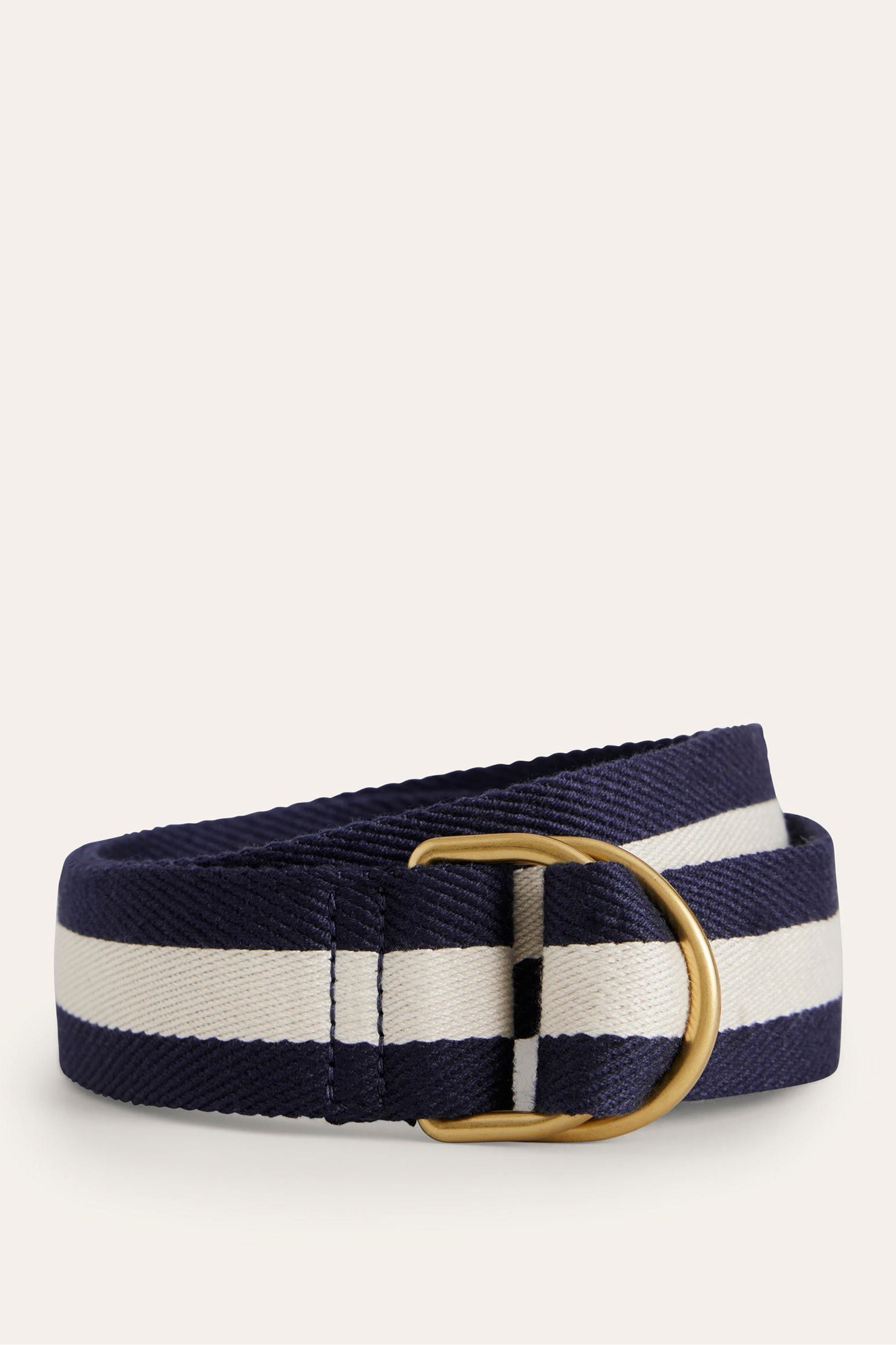 Boden Blue Webbing D Ring Belt medium Womens