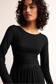 Boden Black Amelie Long Sleeve Dress - Image 4 of 6