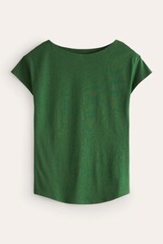 Boden Green Supersoft Boat Neck T-Shirt - Image 5 of 5