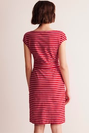 Boden Red Florrie 100% Cotton Jersey Dress - Image 2 of 5