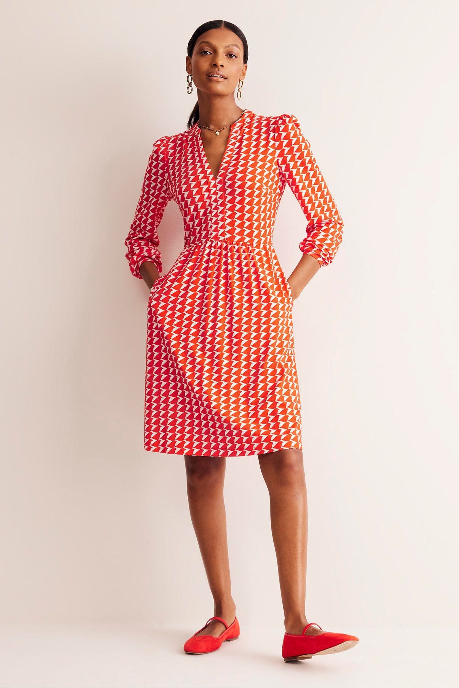 Buy Boden Orange Naomi Relaxed Jersey Dress from Next Luxembourg