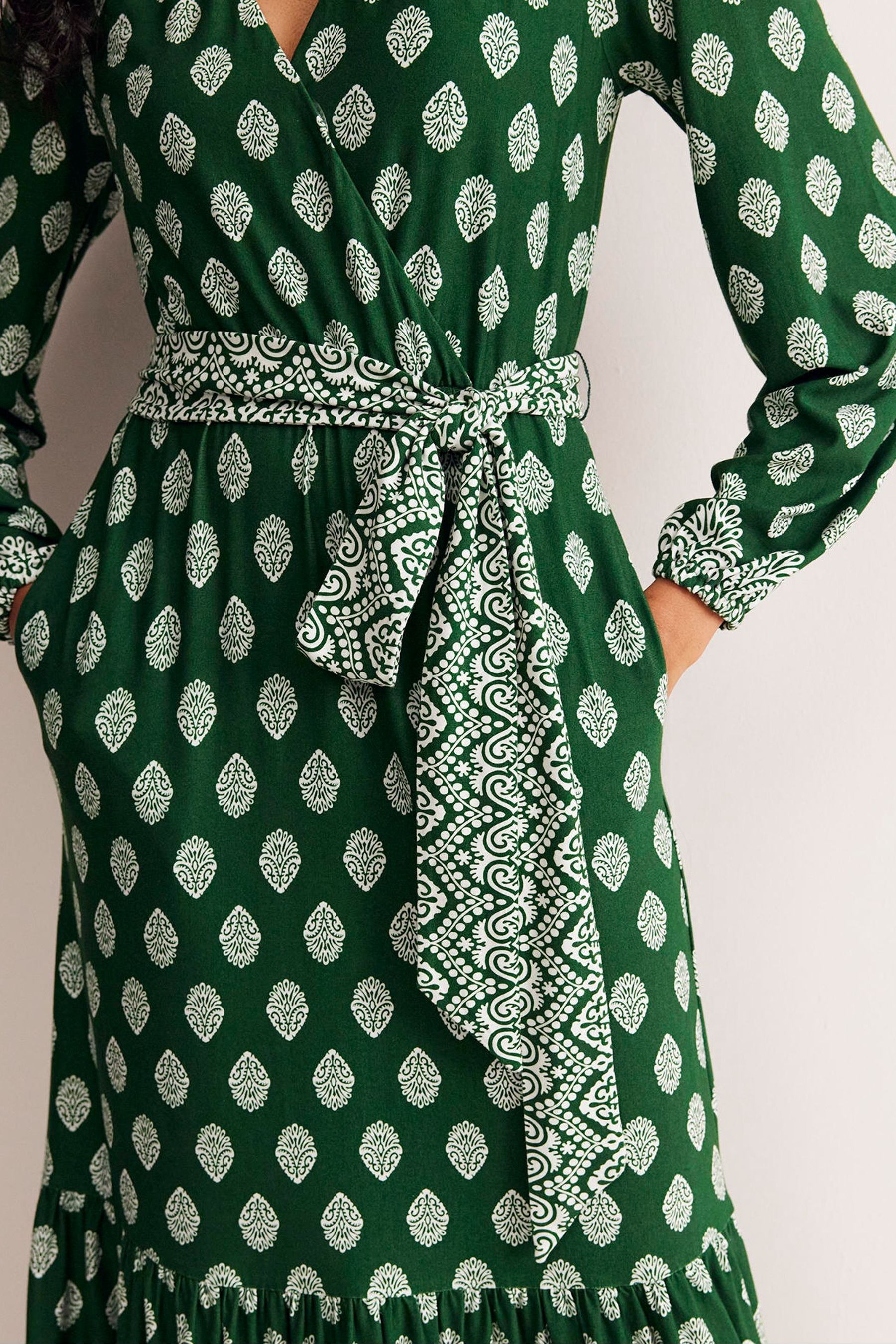 Next green spot dress top