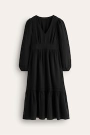 Boden Black Eve 100% Cotton Sleeved Double Cloth Dress - Image 7 of 7