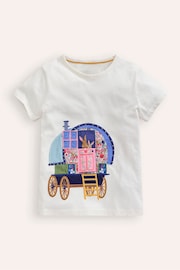 Boden Cream Lift The Flap T-Shirt - Image 1 of 3