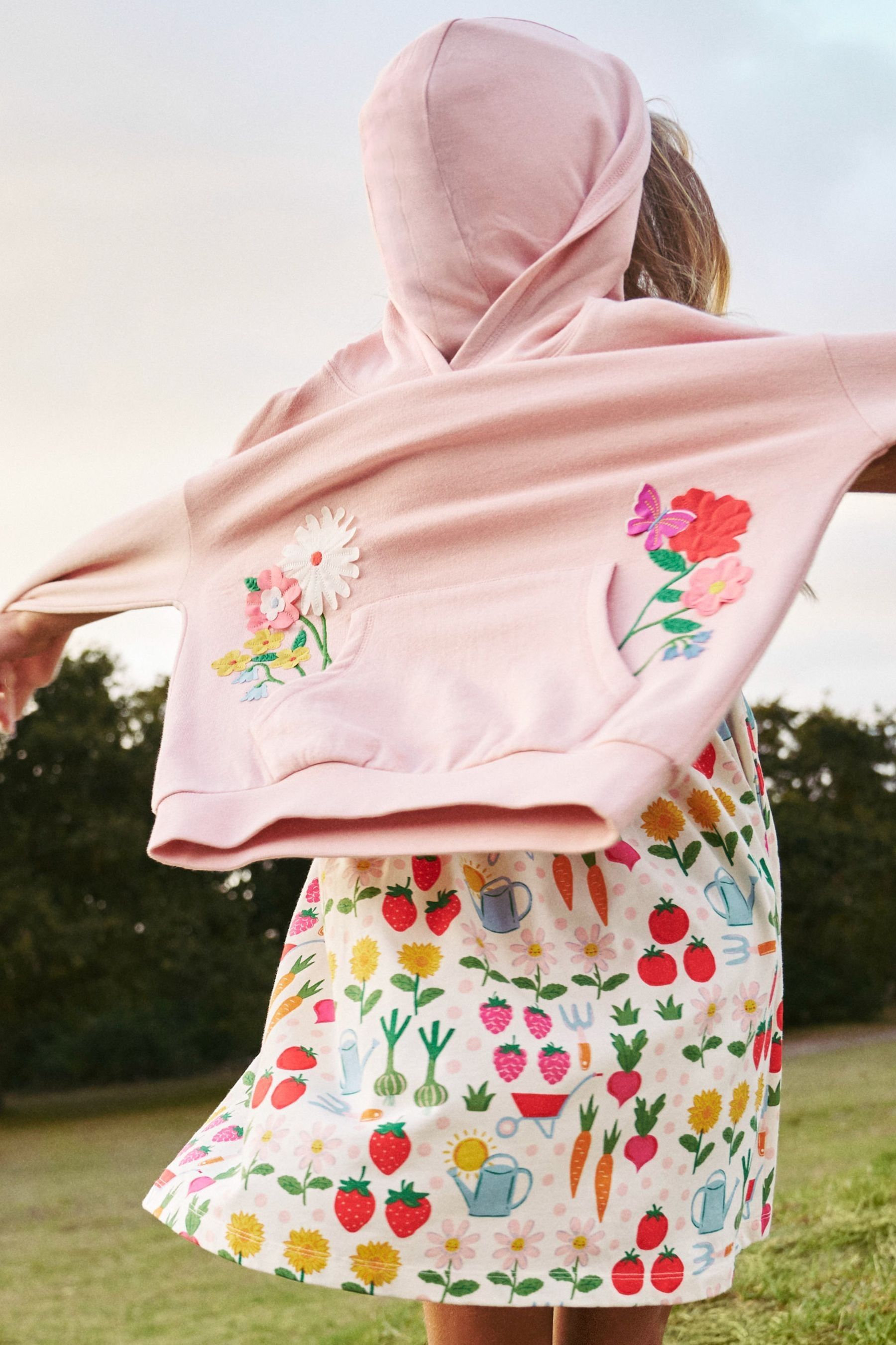 Buy Boden Pink Superstitch 100 Cotton Hoodie from the Next UK online shop