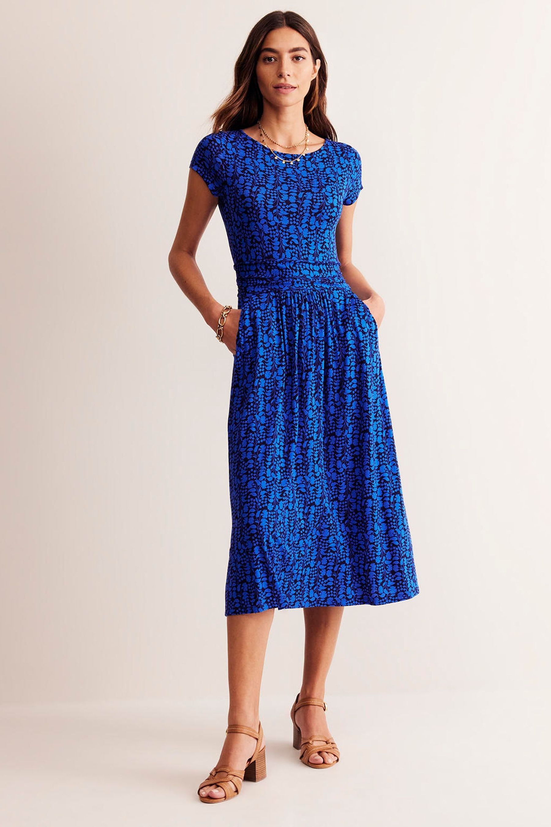 Buy Boden Blue Amelie Jersey Midi Dress from Next Luxembourg