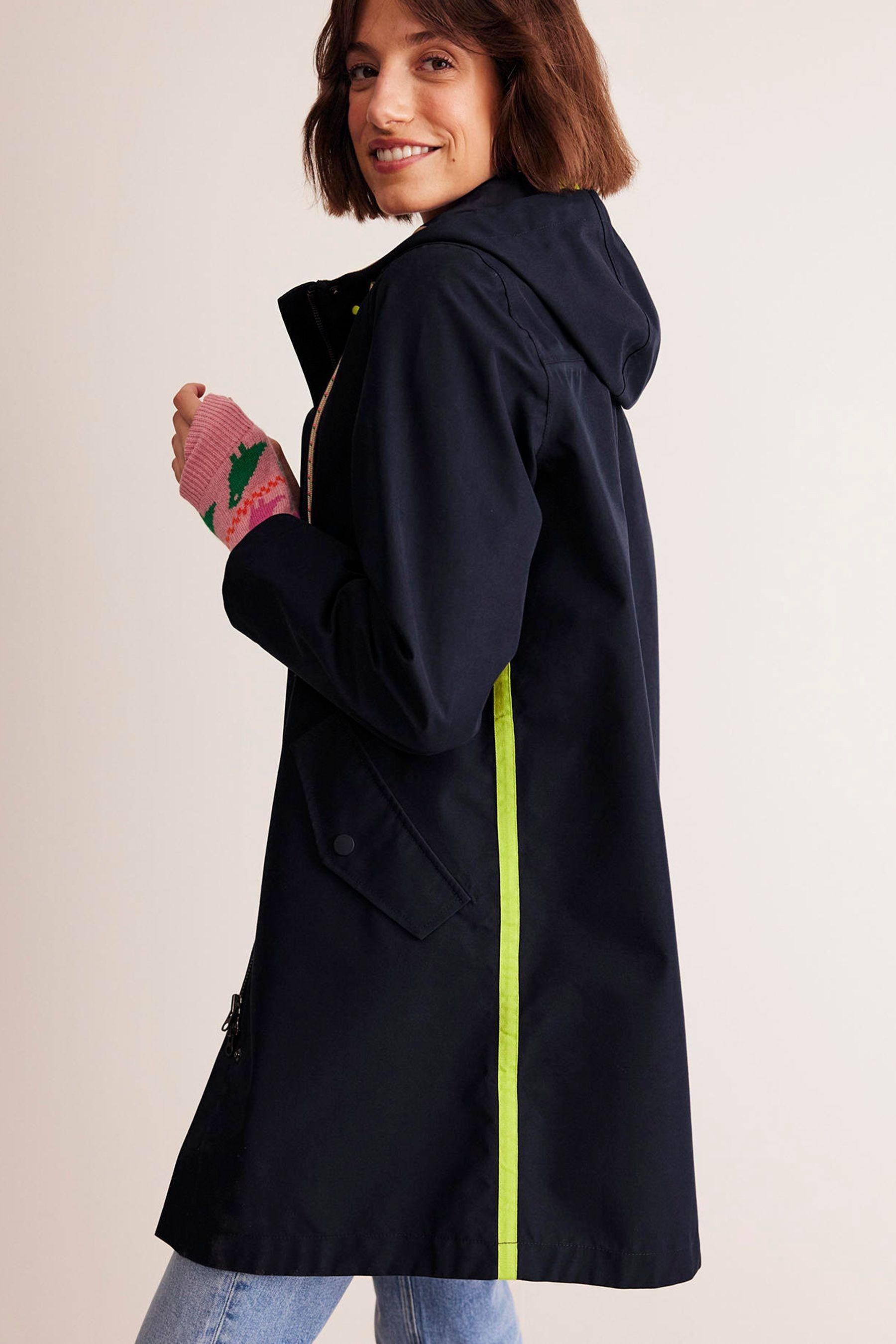 Boden black coat top