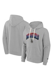 Fanatics Grey MLB Los Angeles Dodgers Gradient Fleece Pullover 100% Cotton Hoodie - Image 1 of 3