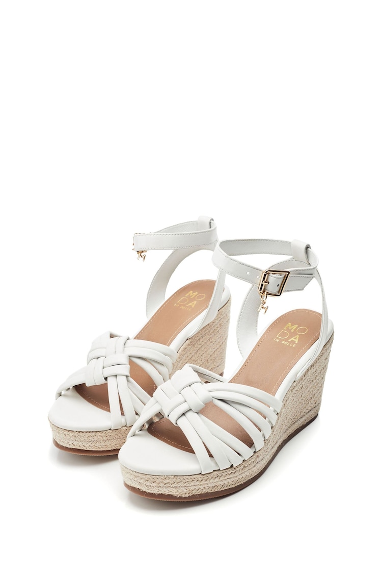 Moda In Pelle Rhina Tubular Strap Jute Wedges - Image 2 of 4