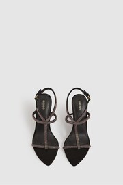 Reiss Black Julie Embellished Stiletto Sandals - Image 3 of 5