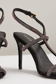 Reiss Black Julie Embellished Stiletto Sandals - Image 5 of 5