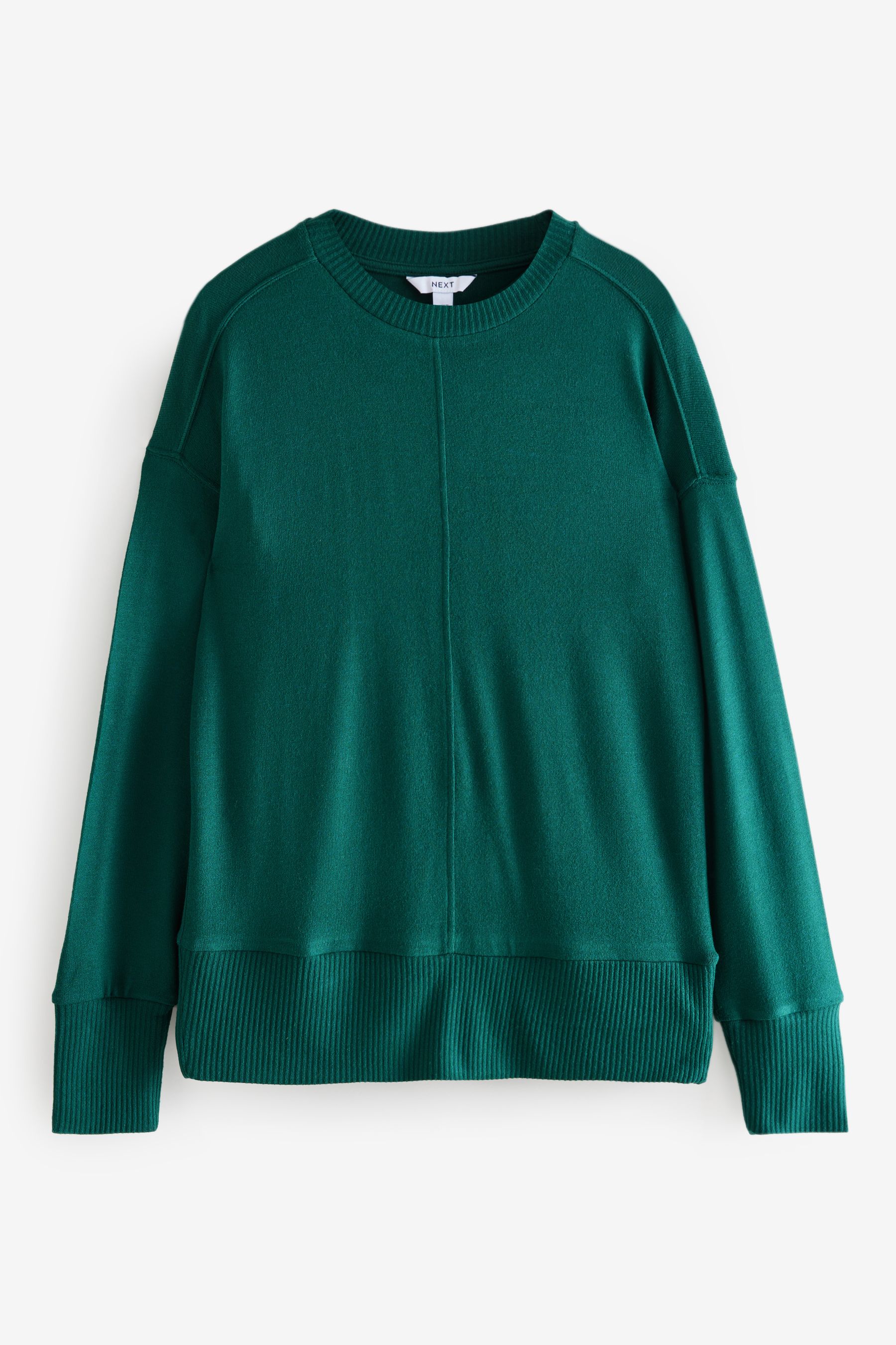 Buy Forest Green Soft Touch Cosy Seam Crew Neck Jumper from the Next UK online shop