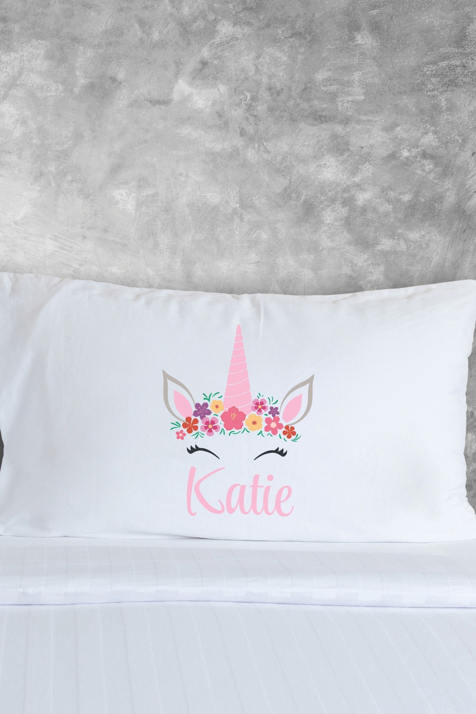 Buy Loveabode Personalised Unicorn White 100 Cotton Pillowcase from the Next UK online shop