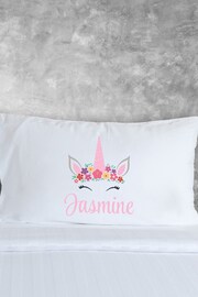 Loveabode Personalised Unicorn White 100% Cotton Pillowcase - Image 3 of 4