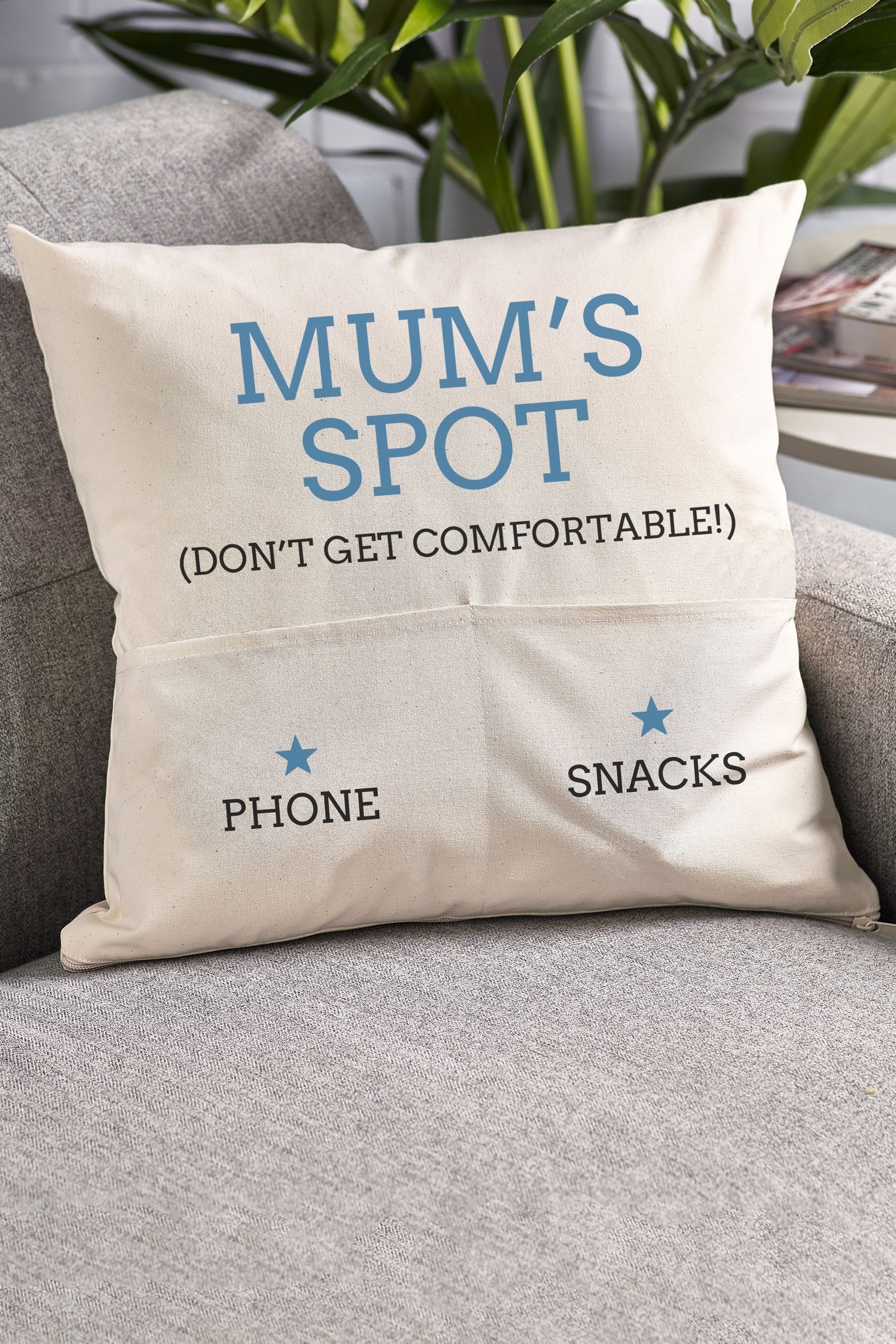 Buy Loveabode Natural Personalised Spot Pocket Cushion from the Next UK online shop