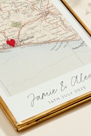 Personalised Vintage Map Picture White Wall Art by Posh Totty Designs - Image 2 of 3